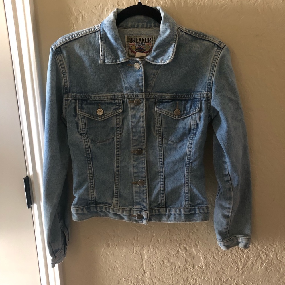 Break Jeans medium wash denim jacket, women’s, small, tailored cut, vintage look